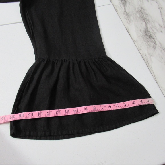 Bryn Walker Linen Ruffled Wide-Leg Pull-On Cropped
Pants Black Size XS - Picture 14 of 17